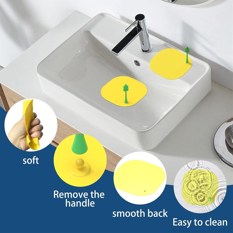 woobles Bathtub Stopper Cover Silicone, Multifunctional Tub Drain Stopper Cover, Smell Isolation Mat, Sink Water Stopper, Hair Catcher & Coaster, Silicone Bath Tub Stopper for Shower Bathroom Kitchen - Image 3